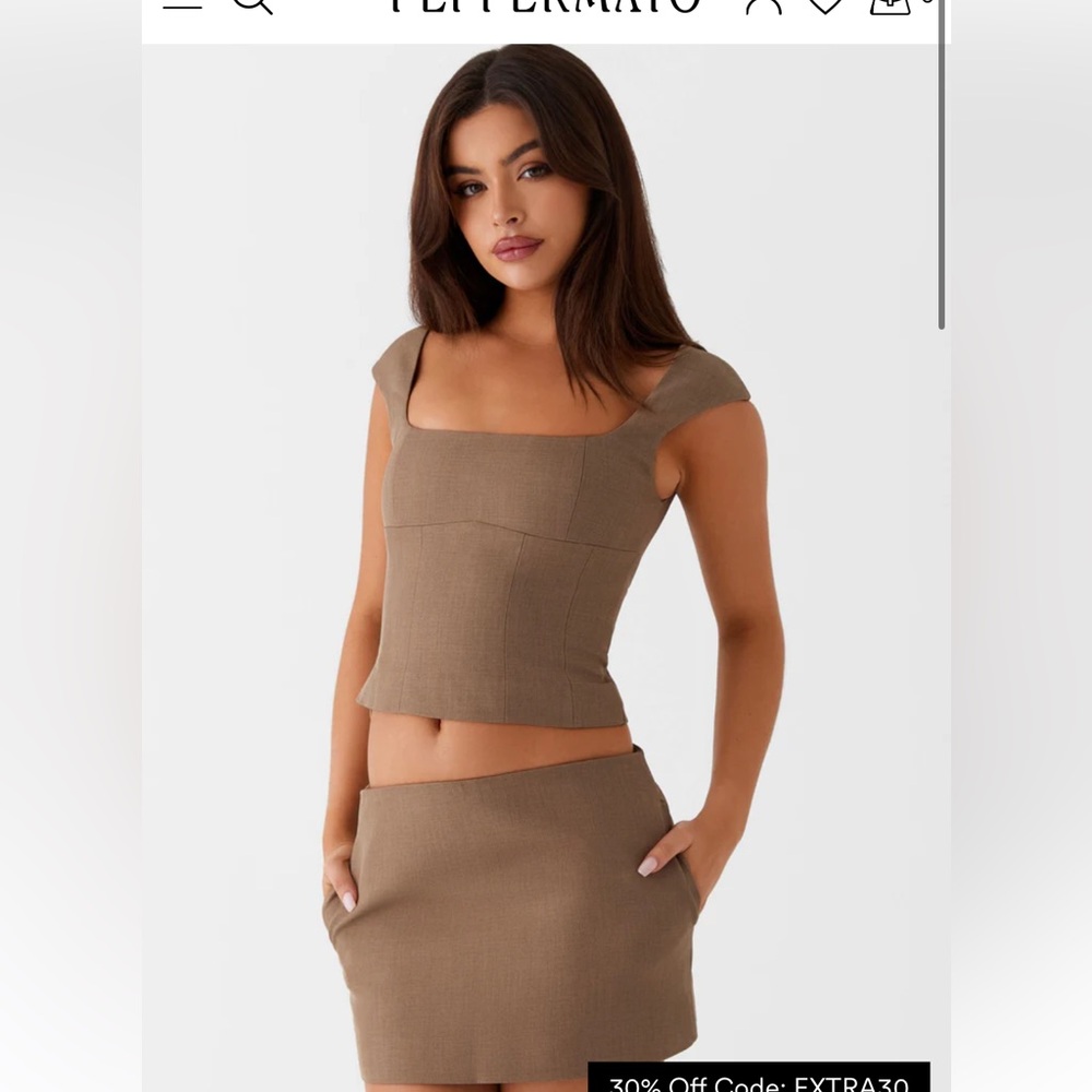 Peppermayo Brown Top